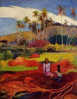 Поль Гоген Таитянки под пальмами-1892